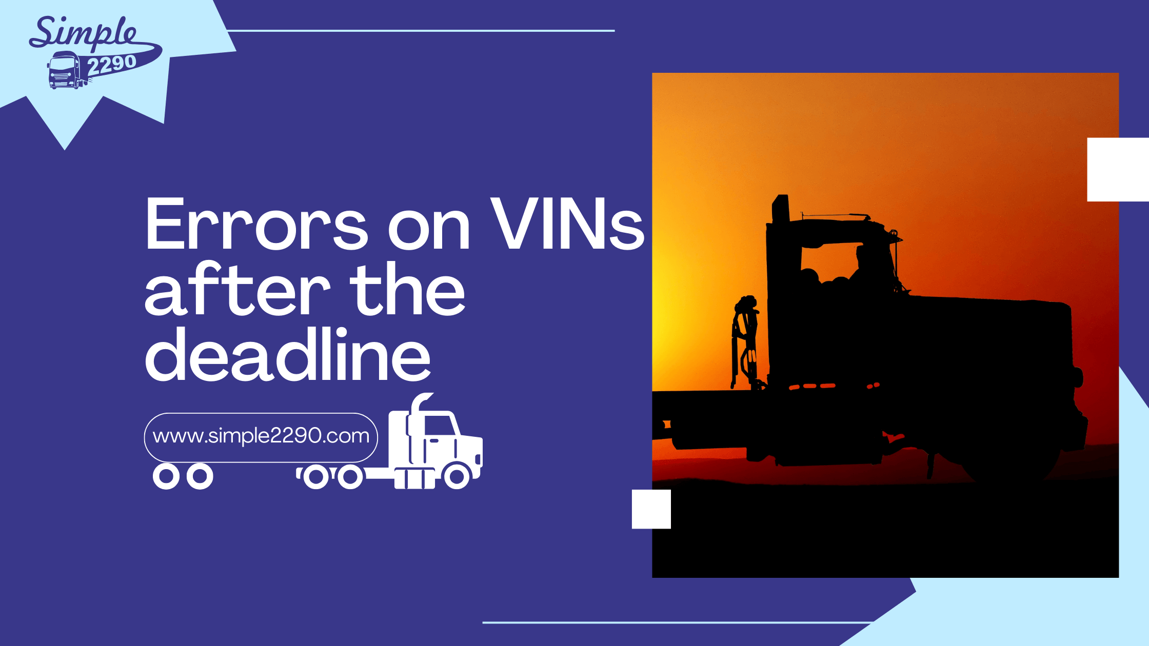 Errors on VINs after the deadline
